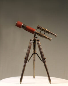 WAKHRZ Double Barrel With Leather Tripod Desk Telescope.